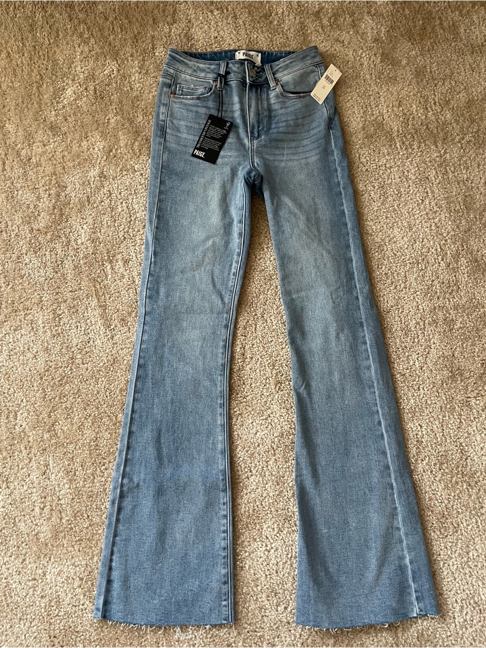 NTW Paige Laurel Canyon Raw Hem Bootcut Marianne Jeans Womens Size 25